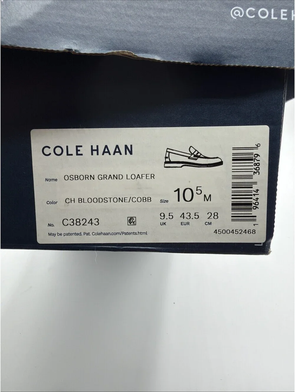 Cole Haan Osborn Grand Penny Loafer Men’s Size 10.5 M Burgundy Leather New